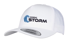 Trucker Cap, WHITE - Full Logo (Curved)